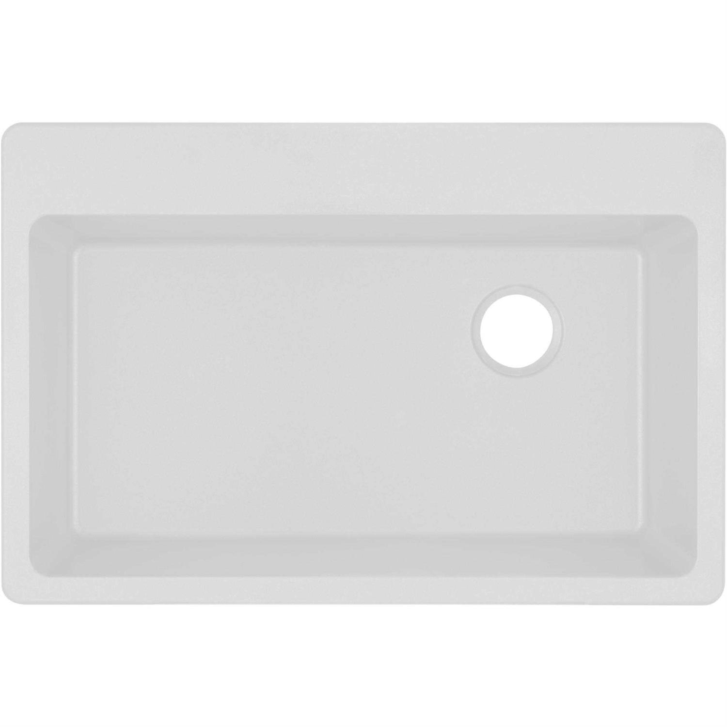 Signature Hardware 948461 Totten 33 Drop In / Undermount Single Basin Granite Composite Kitchen Sink - Image 3