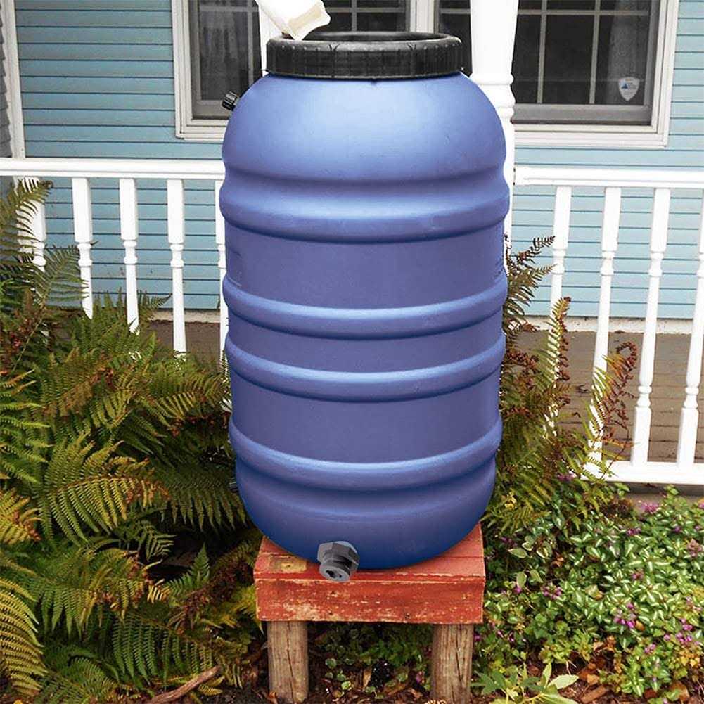 Ququyi 1/2 Inch PVC Bulkhead Water Tank Connector Adapter Fitting with Plugs Thru-Bulk Pipe Fitting for Rain Barrels - Image 5