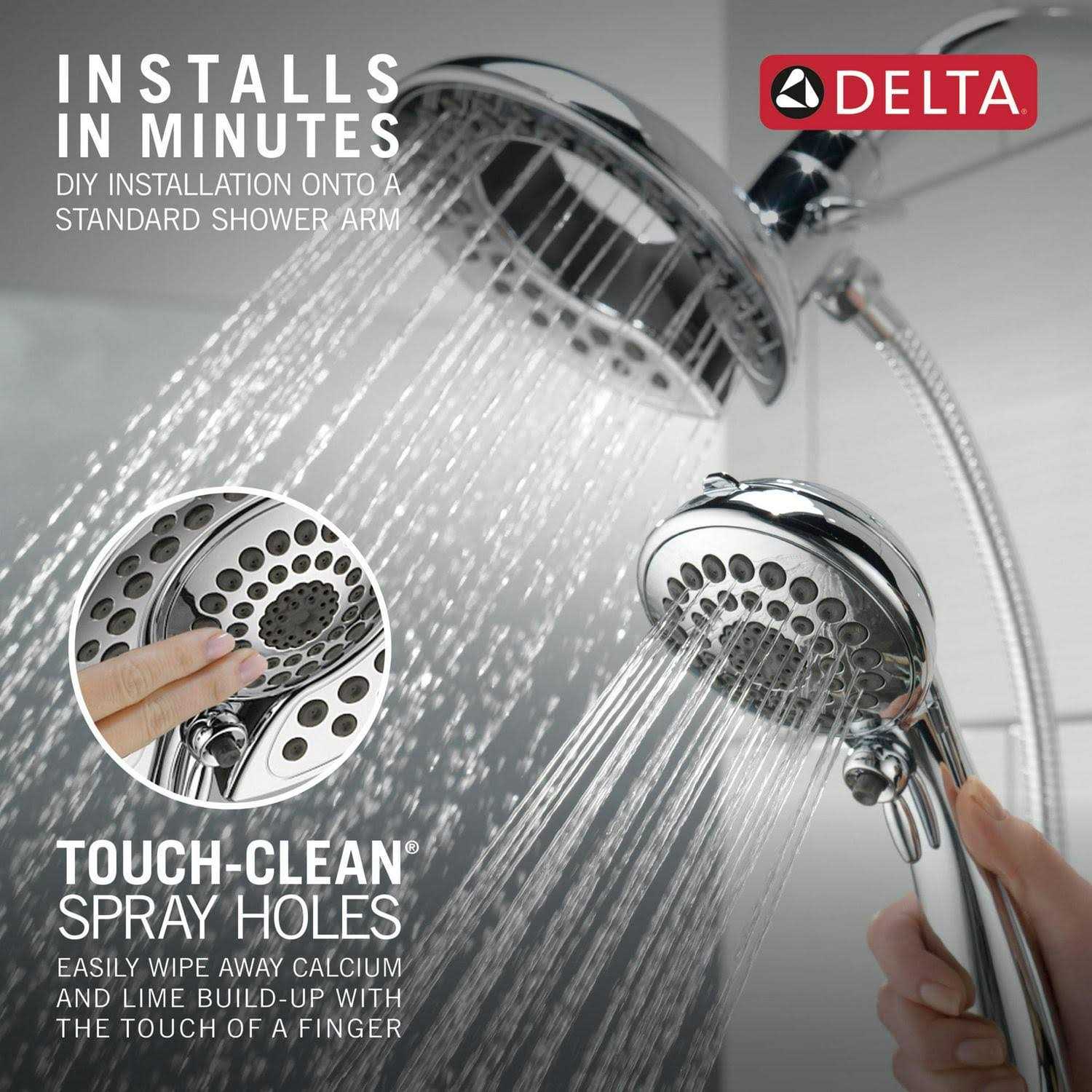 Delta 1.75 GPM In2ition 2-in-1 Multi Function Shower Head / Handshower - Image 2