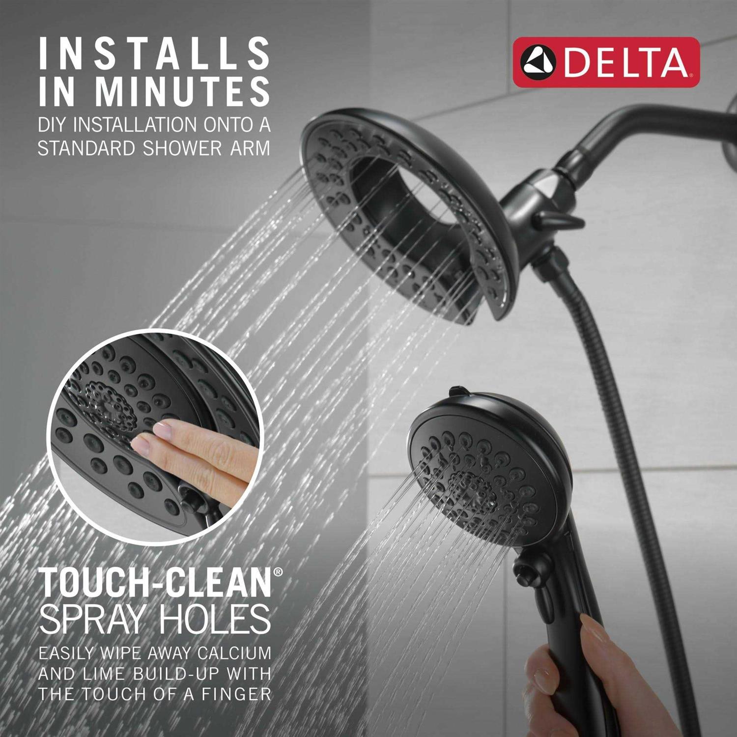 Delta 1.75 GPM In2ition 2-in-1 Multi Function Shower Head / Handshower - Image 3