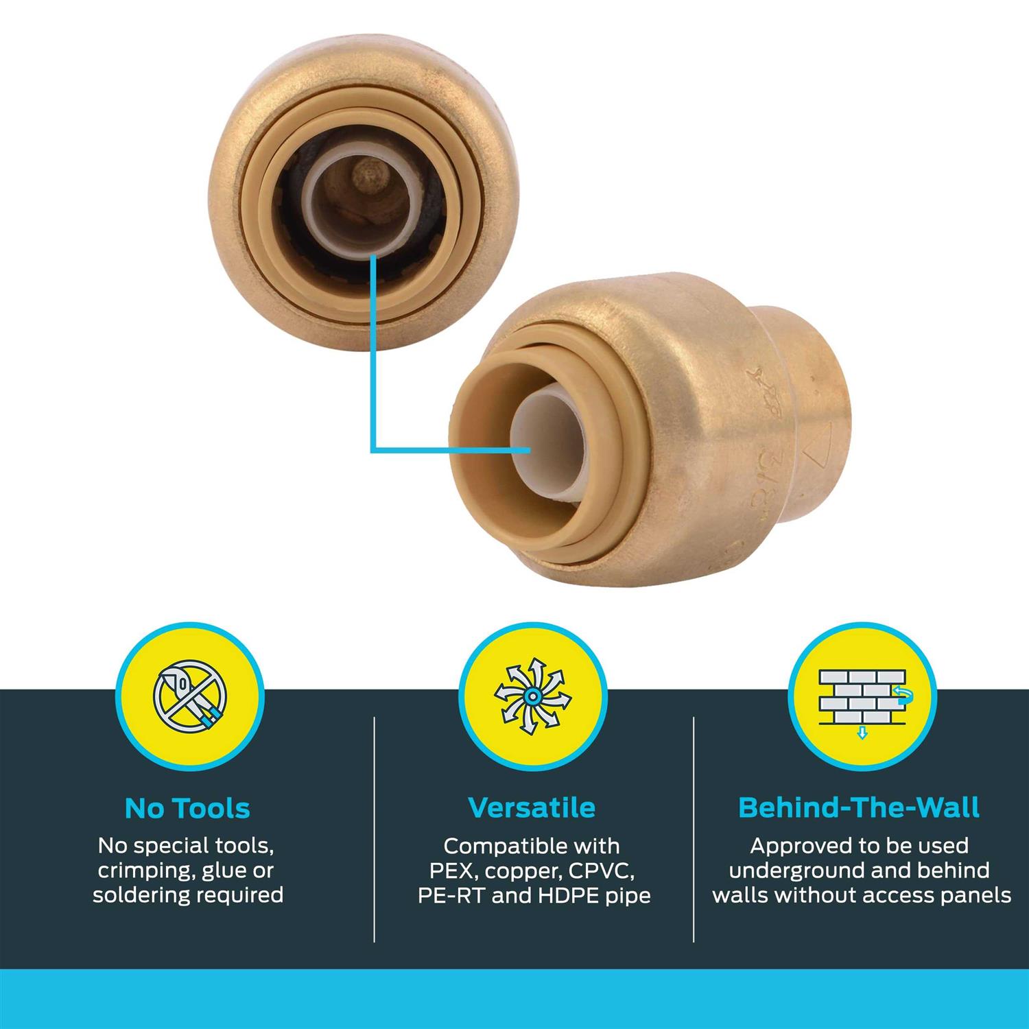 Sharkbite Push End Cap 3/8 - Image 3