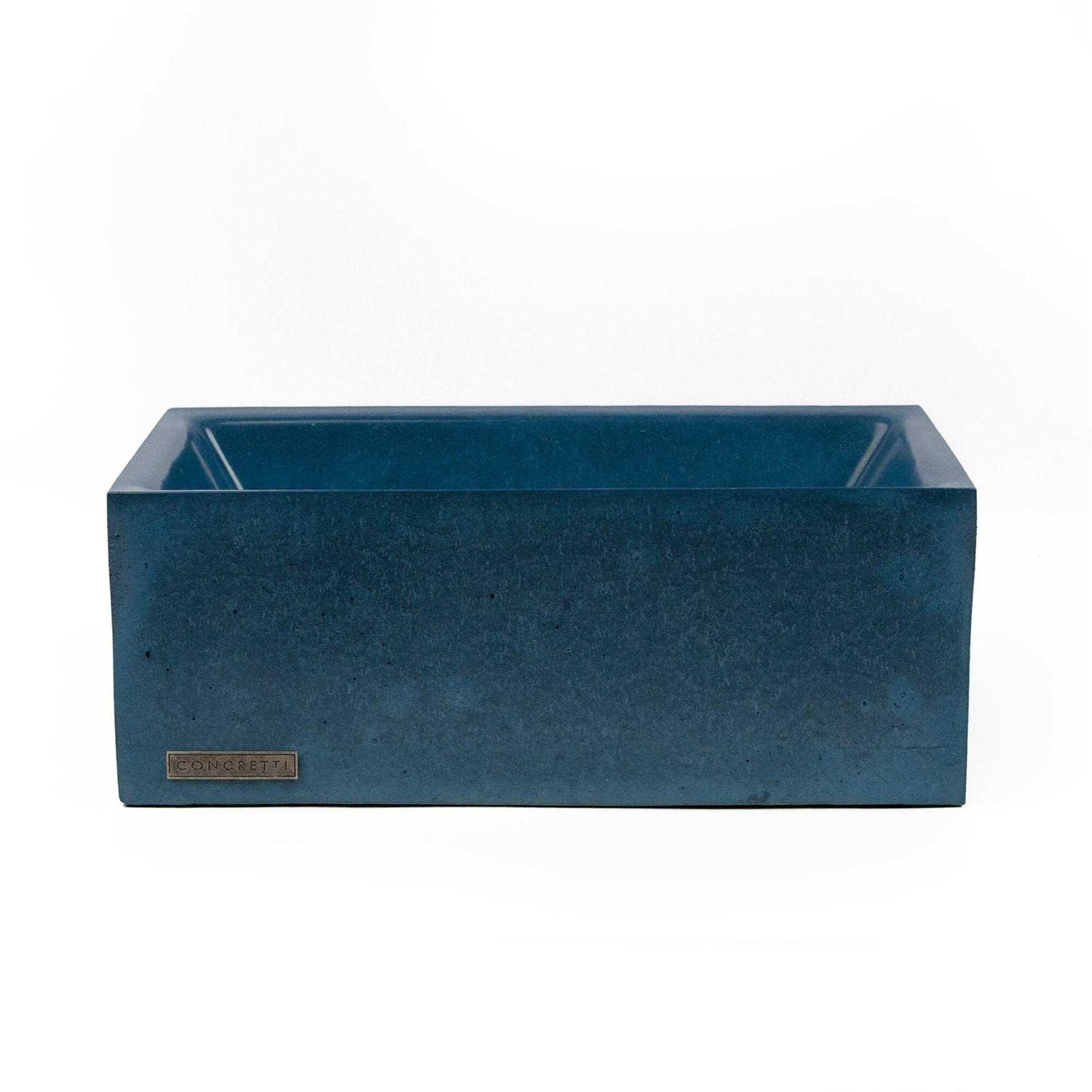 Concretti Designs Houstondarkblue1 Concrete Handmade Vessel Bathroom Sink - Image 3