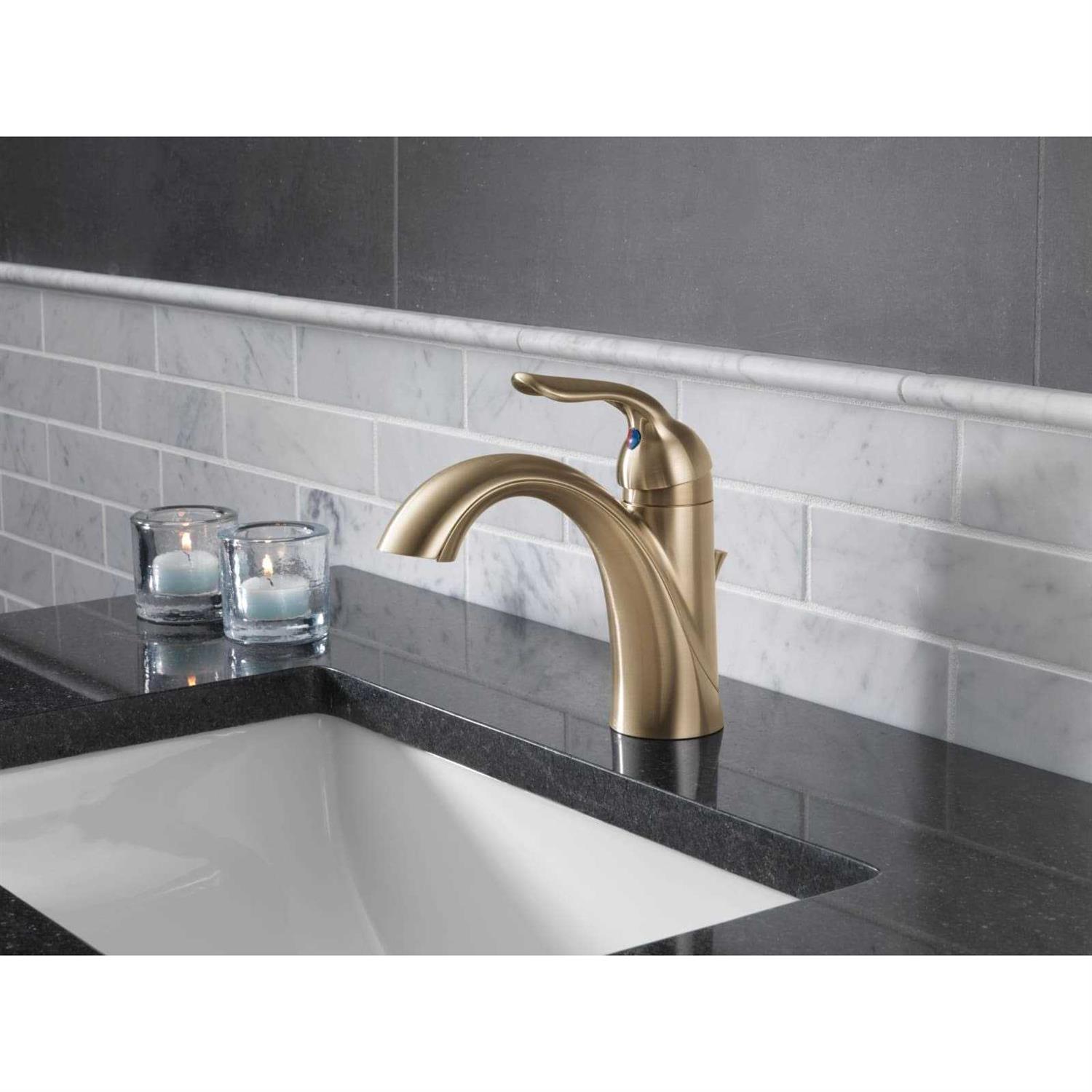 Delta Lahara Single Handle Bathroom Faucet with Touch2O.xt Technology 538