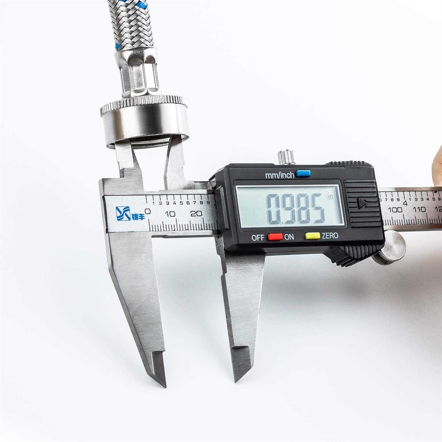 Beaquicy Washer Stainless Steel Hoses with 90 Degree Elbows 6 Ft Long Red and Blue Burst Proof - Image 4