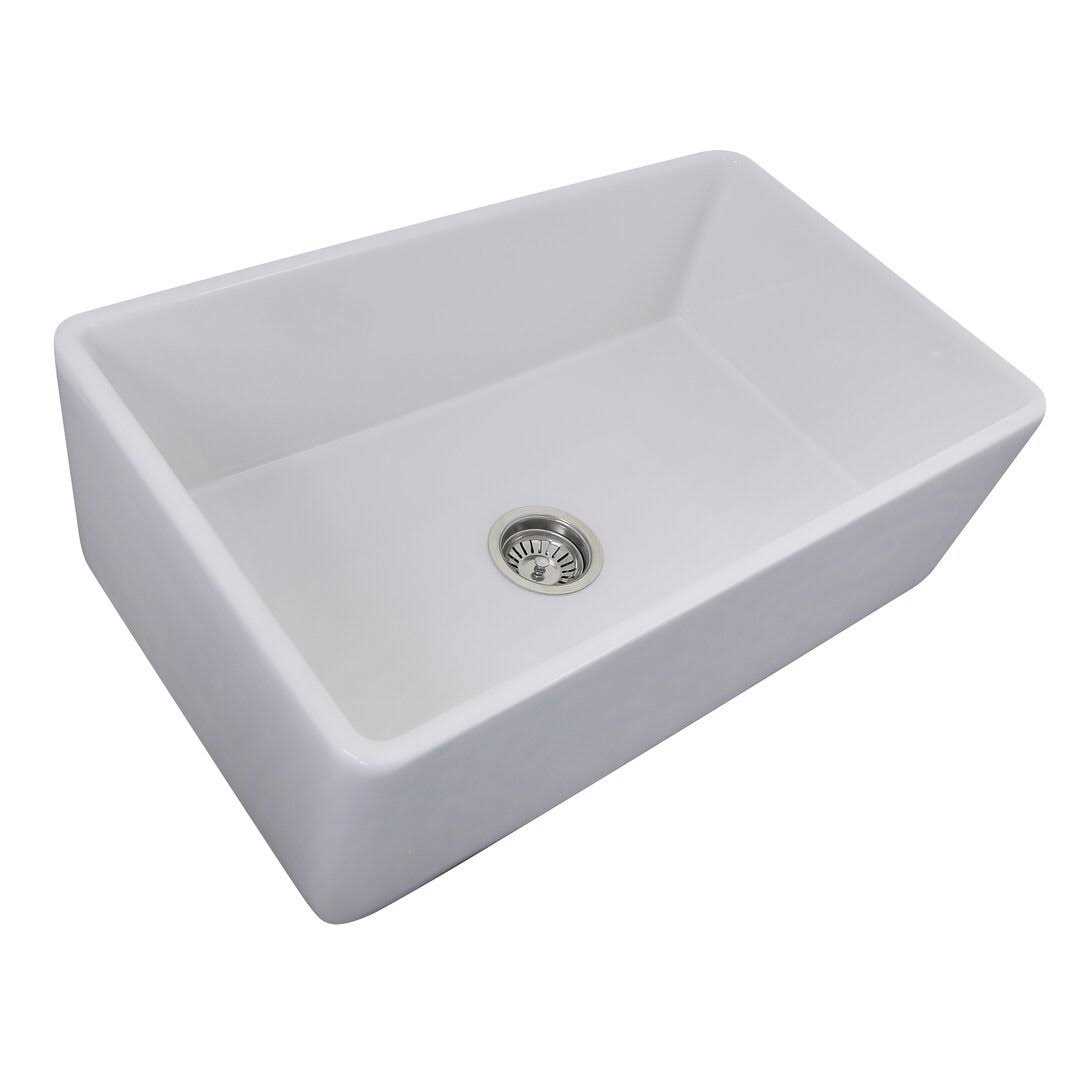 Nantucket Sinks T-FCFS30 30 Fireclay Farmhouse Kitchen Sink - Image 2