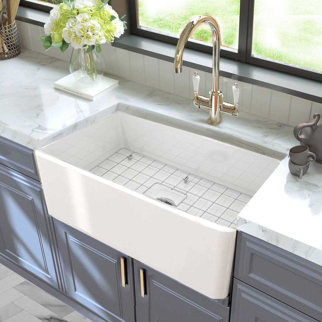 Nantucket Sinks T-FCFS30 30 Fireclay Farmhouse Kitchen Sink - Image 3