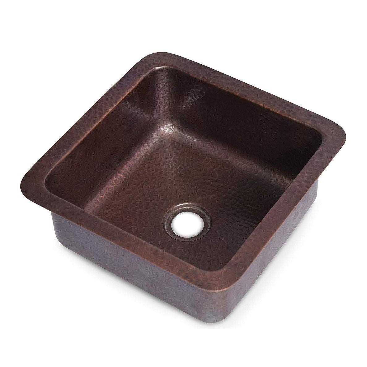 Monarch Abode Pure Copper 17093 Hand Hammered Glasgow Dual Mount Bar Prep Sink - Image 5