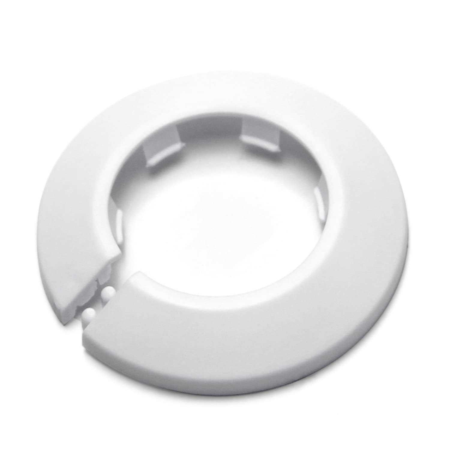 MroMax Fit Outer Diameter Flange Water Pipe Cover Decoration White Pipe Cover Radiator PP Plastic Escutcheon Collar for Wall Pipe