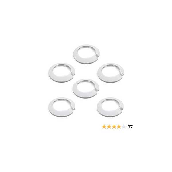 MroMax Fit Outer Diameter Flange Water Pipe Cover Decoration White Pipe Cover Radiator PP Plastic Escutcheon Collar for Wall Pipe - Image 4