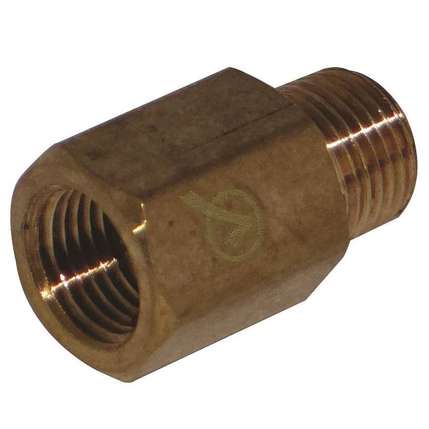 JMF Brass Pipe Reducer Coupling, 1/4 FPT x 1/8 MPT