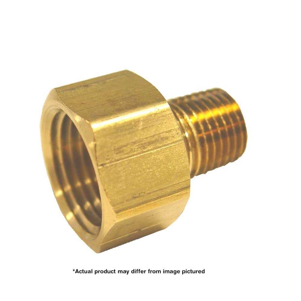 JMF Brass Pipe Reducer Coupling, 1/4 FPT x 1/8 MPT - Image 4