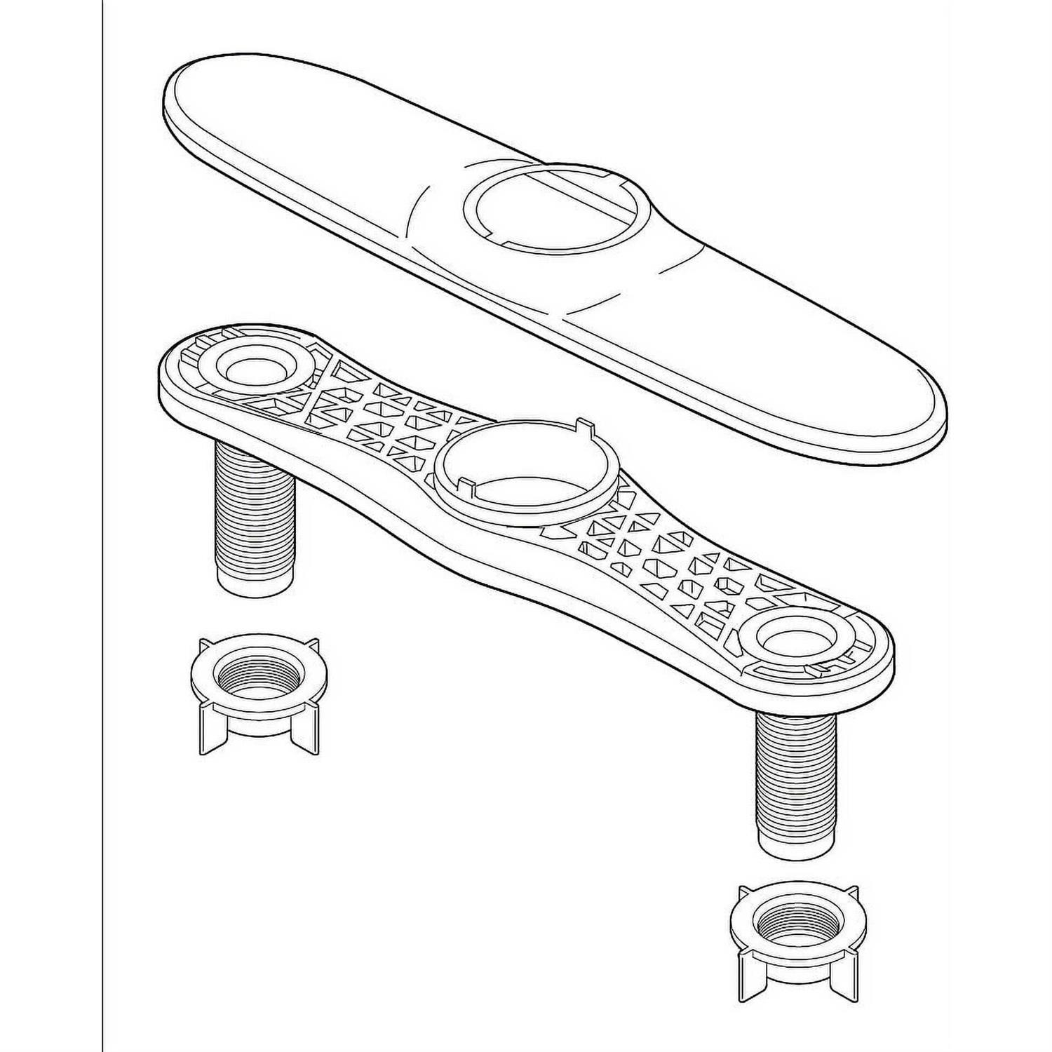 Delta Essa Escutcheon w/ Baseplate & Nuts RP70714 - Image 5
