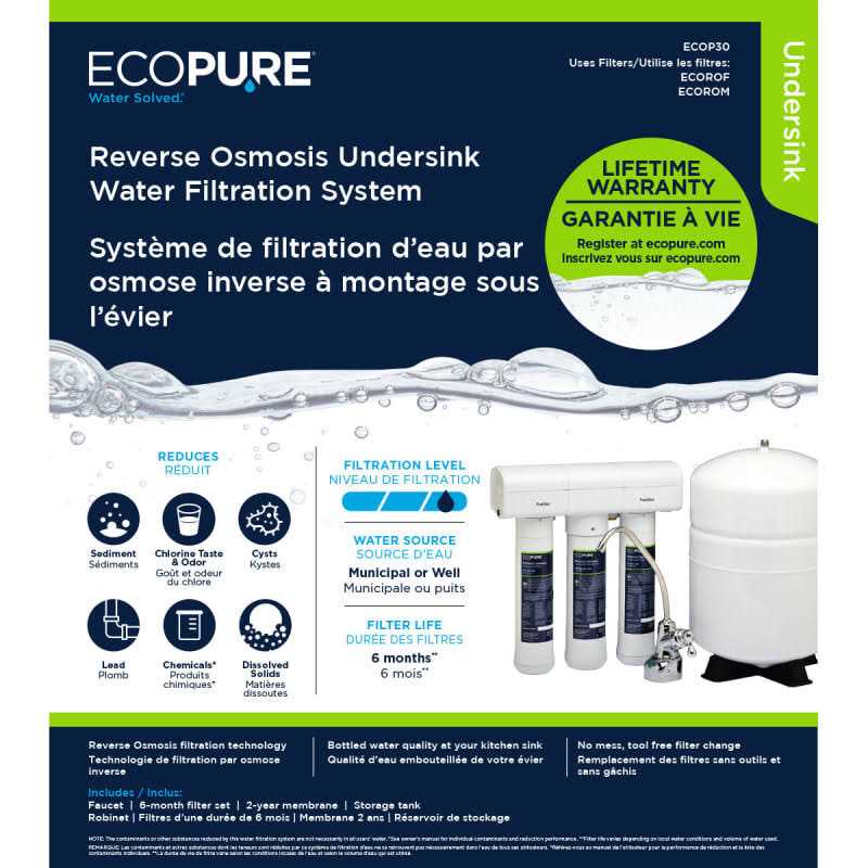 EcoPure Reverse Osmosis Under Sink Water Filtration System - Image 5