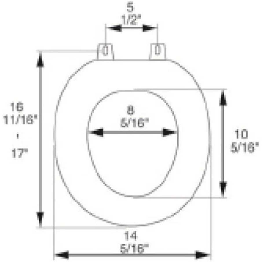 Bath Décor Slow Close Plastic Round Top Mount Adjustable Release and Clean Hinge Toilet Seat - Image 5