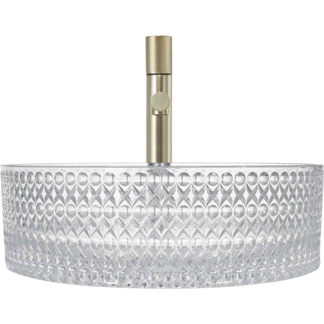 CastelloUSA Alrota 16 Clear Tempered Glass Circular Bathroom Vessel Sink CB-VC-13-CL-16 - Image 3
