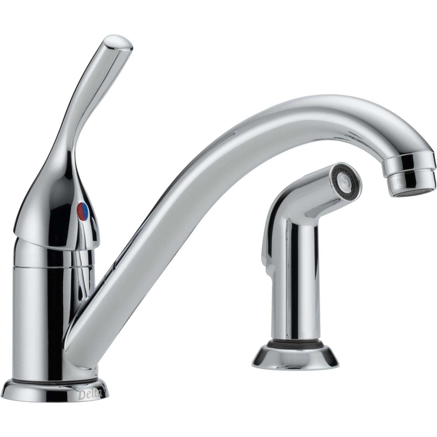 Delta Classic Single Handle Kitchen Faucet with Spray 175-DST