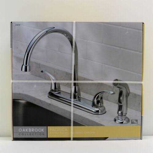 Oakbrook Kitchen Faucet Pacifica Two Handle Chrome Side Sprayer Included - Image 4