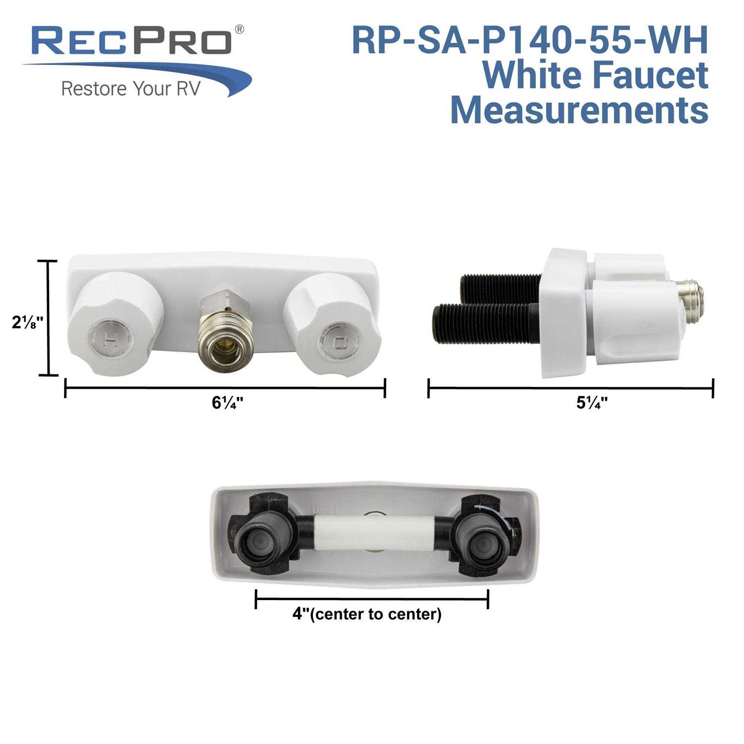 RecPro RV Exterior Faucet Hot / Cold Metal High Pressure Sprayer - Image 5