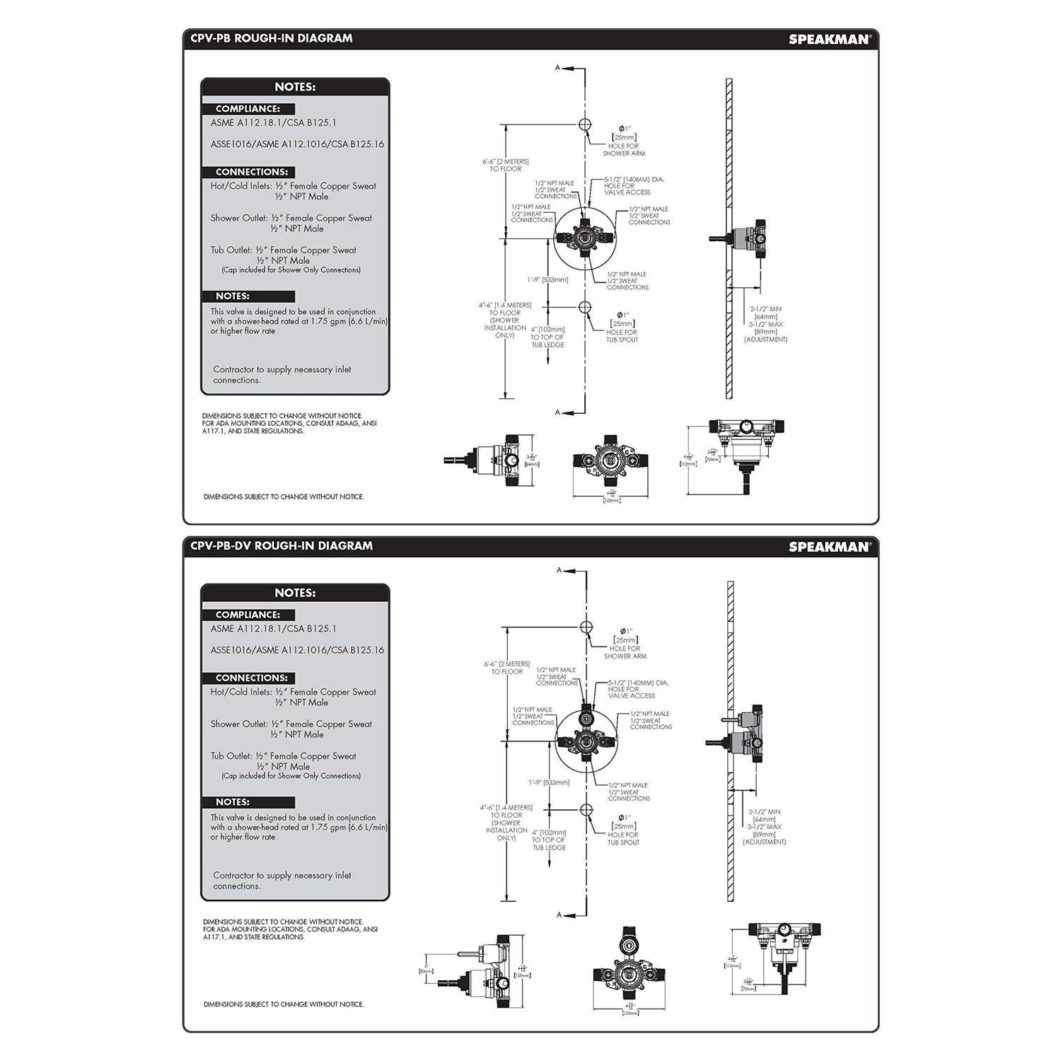 Speakman Sentinel Mark II CPV-PB Pressure Balanced Shower Valve - Image 5