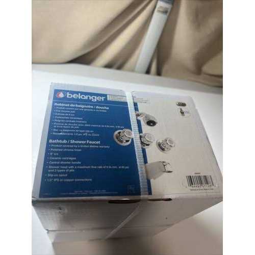 Belanger 3060W Showerhead and Bathtub Faucet with Knob Handles - Image 5