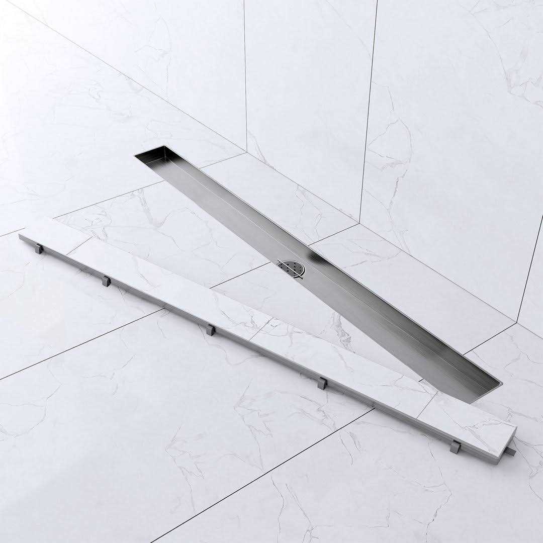 HYDROWARE 36-in x 2.8-in Stainless Steel Tile Insert Drain HYD-0002 - Image 5