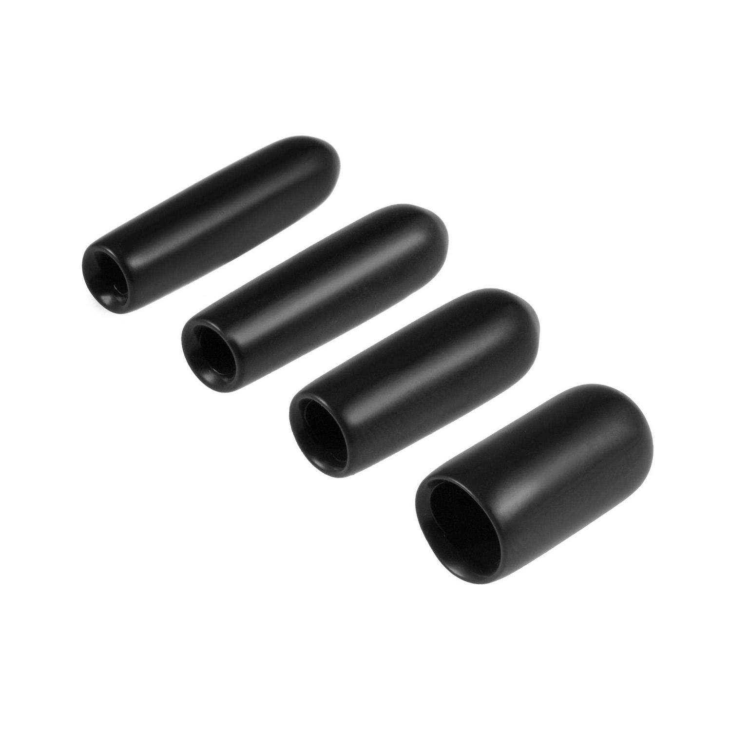 Uxcell Round Rubber End Caps 1/4 Black Vinyl Cover Screw Thread Protectors Assortment Kit - Image 5