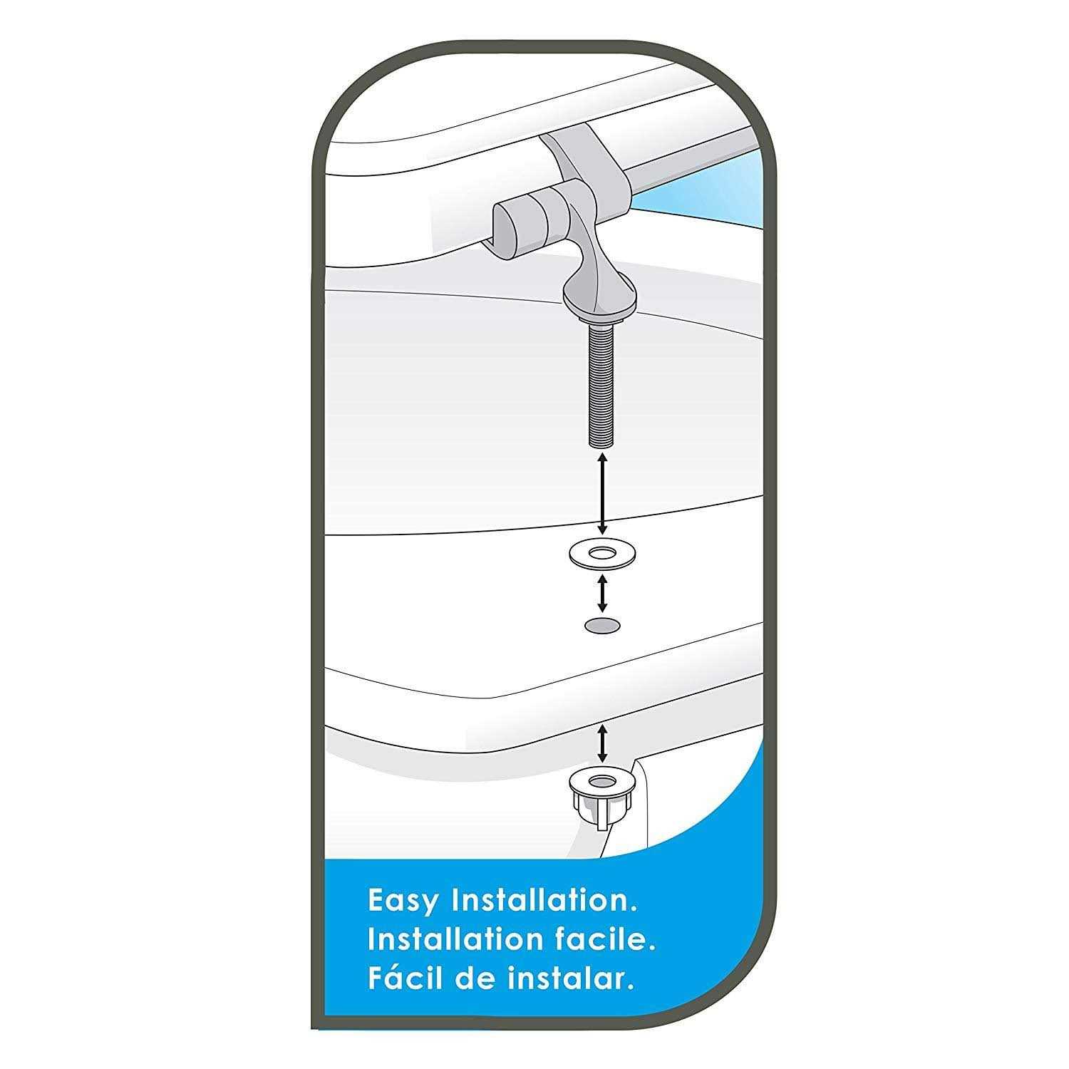 Ginsey Elongated Resin Toilet Seat Chrome Hinges Silver Foil - Image 5