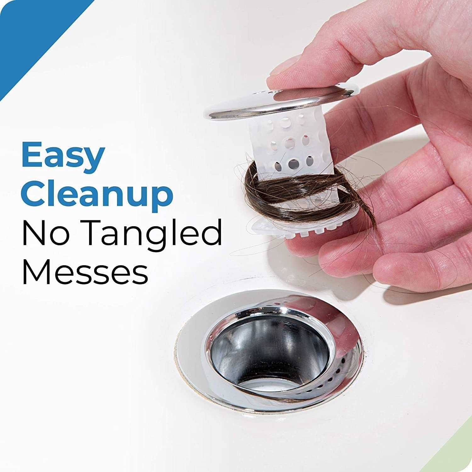 TubShroom Chrome Edition Revolutionary Hair Catcher Tub Drain Protector - Image 3