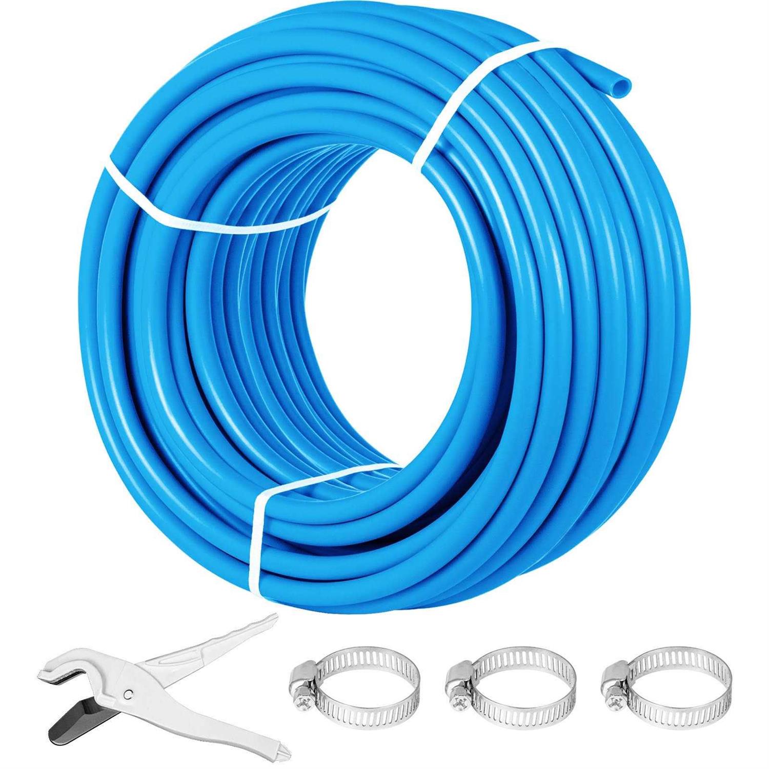 VEVOR Pex Tubing 1 Pex Pipe 300ft Flexible Pex Hose Non Oxygen Barrier Pex Tube Coil 80-160psi Pex Water Line