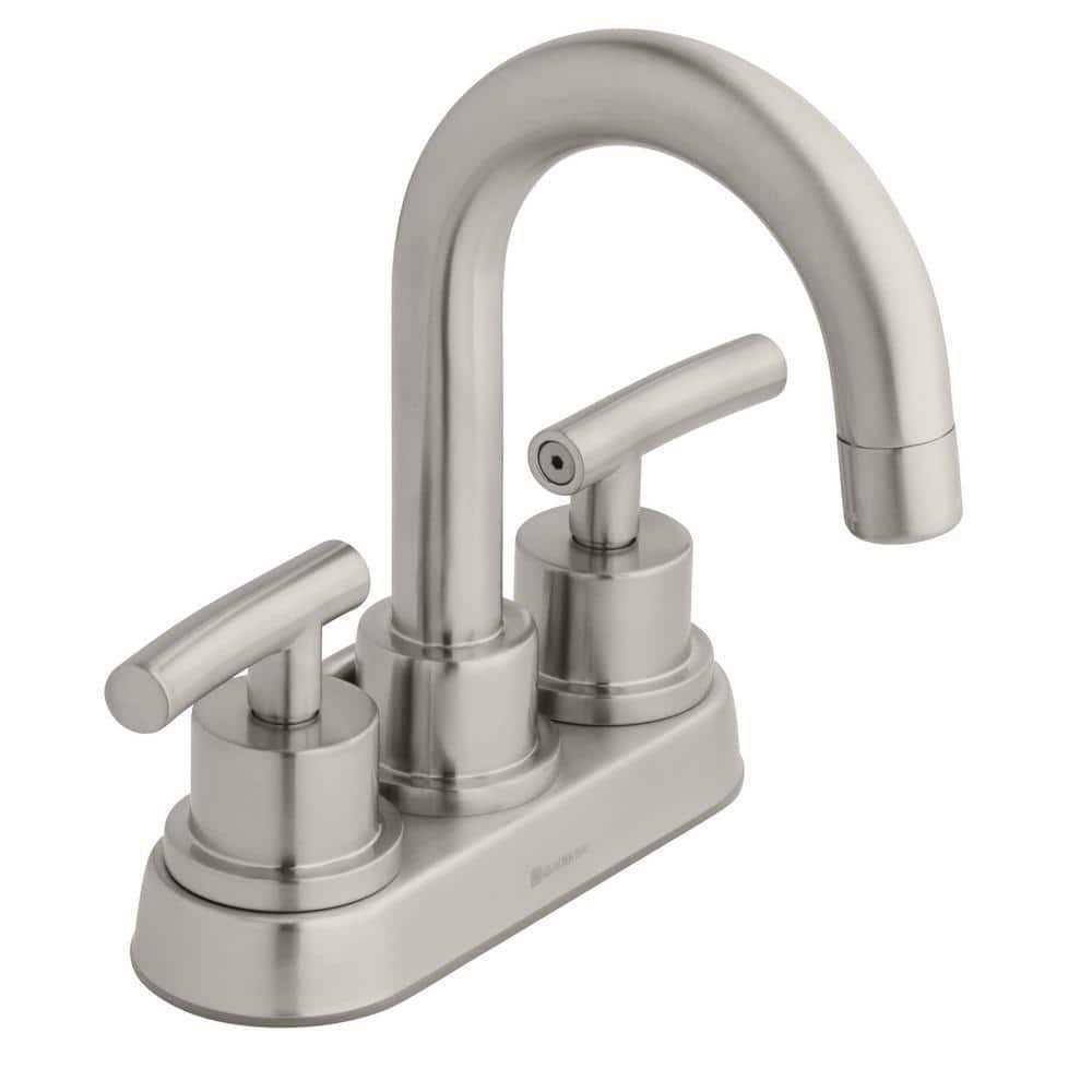 Glacier Bay Dorset 4 in. Centerset 2-Handle High-Arc Bathroom Faucet 1002 502 094