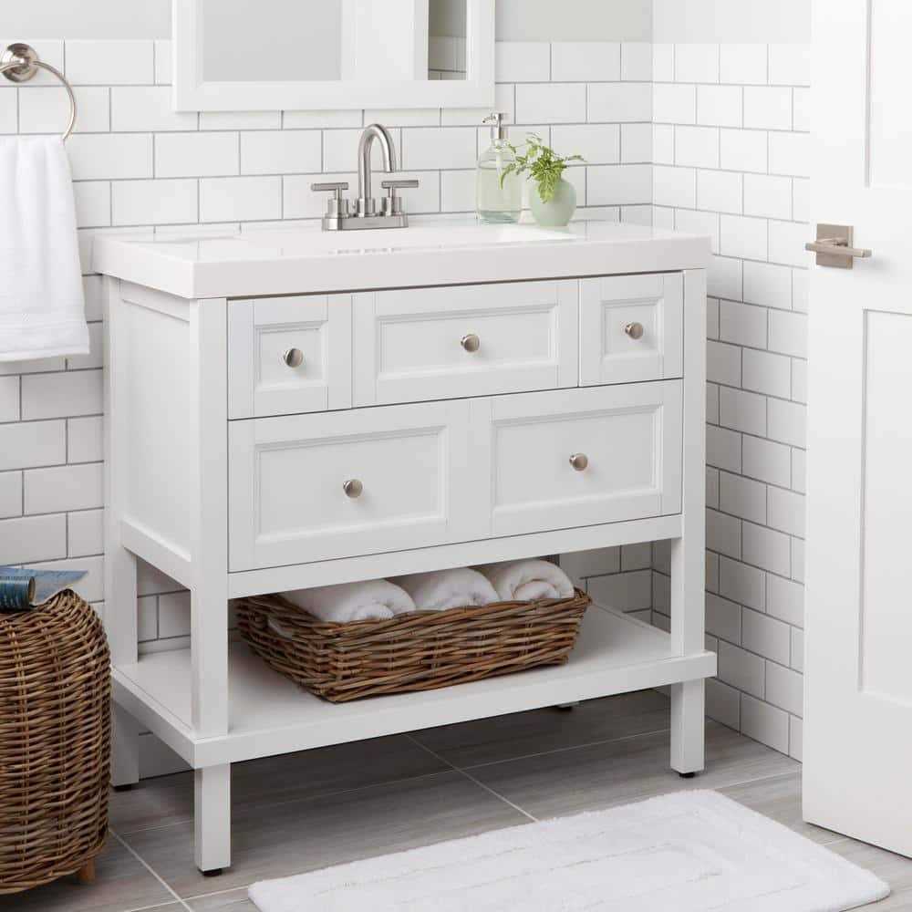 Glacier Bay Dorset 4 in. Centerset 2-Handle High-Arc Bathroom Faucet 1002 502 094 - Image 4