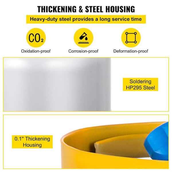 VEVOR Refrigerant Recovery Tank 30 lbs. Capacity Refrigerant Recycling Machine Double Y-Valve Collar Liquid/Vapor 1/4 SAE - Image 4