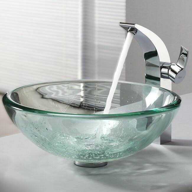 Kraus GV-101-19mm-CH Clear 19mm Thick Glass Vessel Bathroom Sink - Image 4