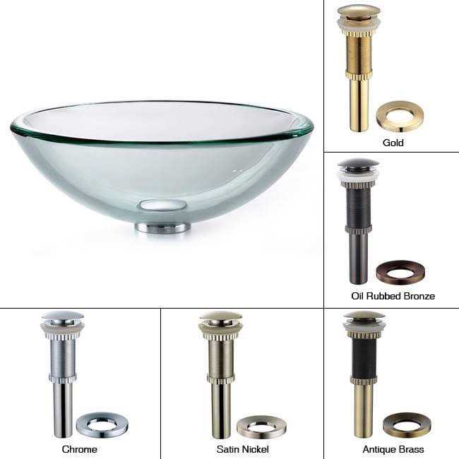 Kraus GV-101-19mm-CH Clear 19mm Thick Glass Vessel Bathroom Sink - Image 5