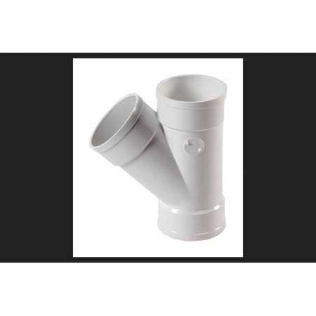 NDS 3P08 Schedule 35 3 in. Hub each x 3 in. D Hub PVC Wye - Image 3