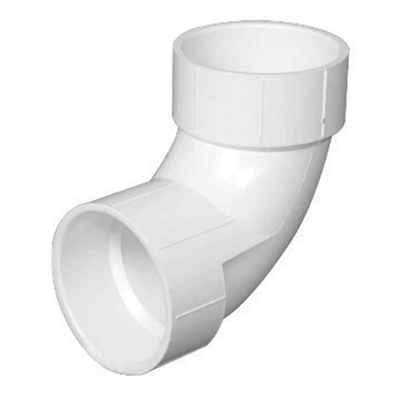 Charlotte Pipe 4 in. Schedule 40 90 Deg. PVC DWV Sanitary Elbow - Image 3