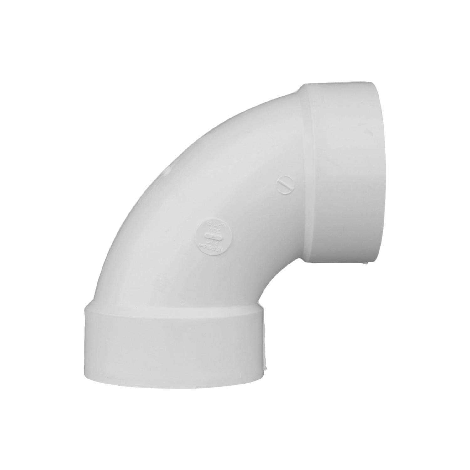 Charlotte Pipe 4 in. Schedule 40 90 Deg. PVC DWV Sanitary Elbow - Image 4