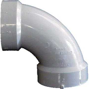Charlotte Pipe 4 in. Schedule 40 90 Deg. PVC DWV Sanitary Elbow - Image 5