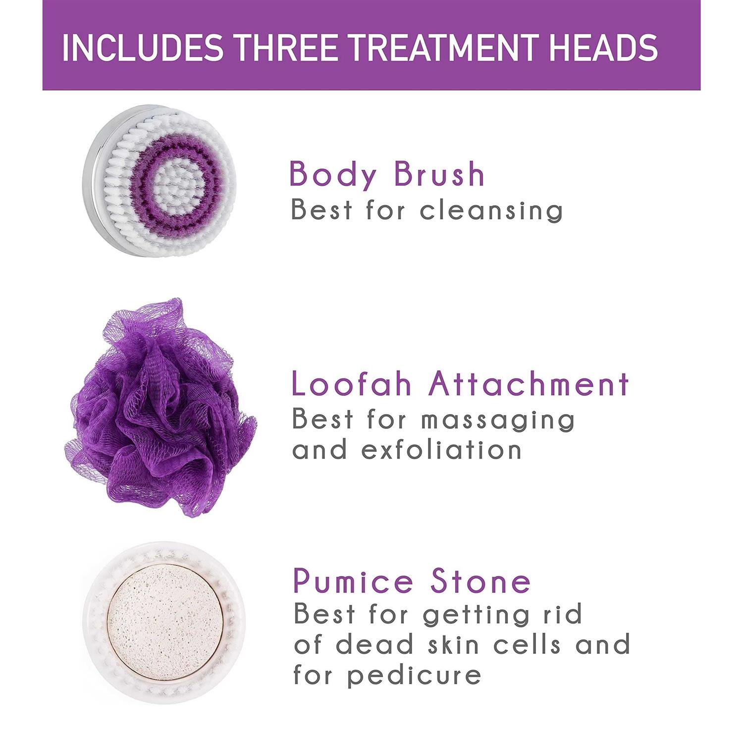 Spa Sciences Nera Powered Shower Brush 3-in-1 Multifunction Back & Body Brush - Image 5