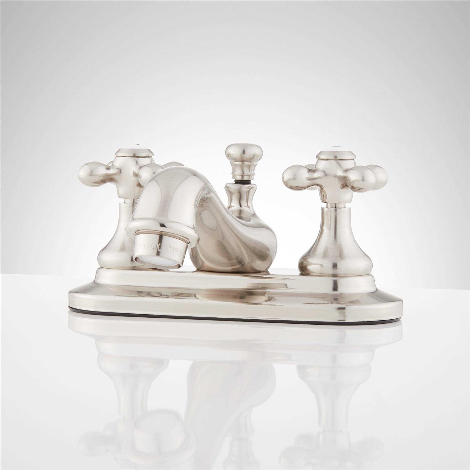 signature hardware Teapot Centerset Faucet Cross Handles - Image 3