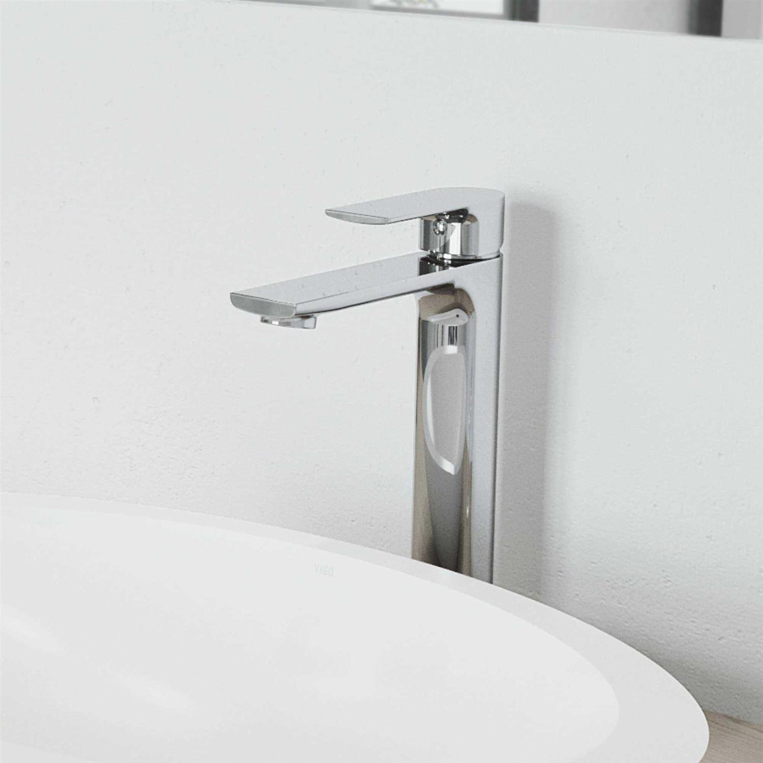 VIGO Norfolk Single Handle Single-Hole Bathroom Vessel Faucet VG03027MB - Image 5