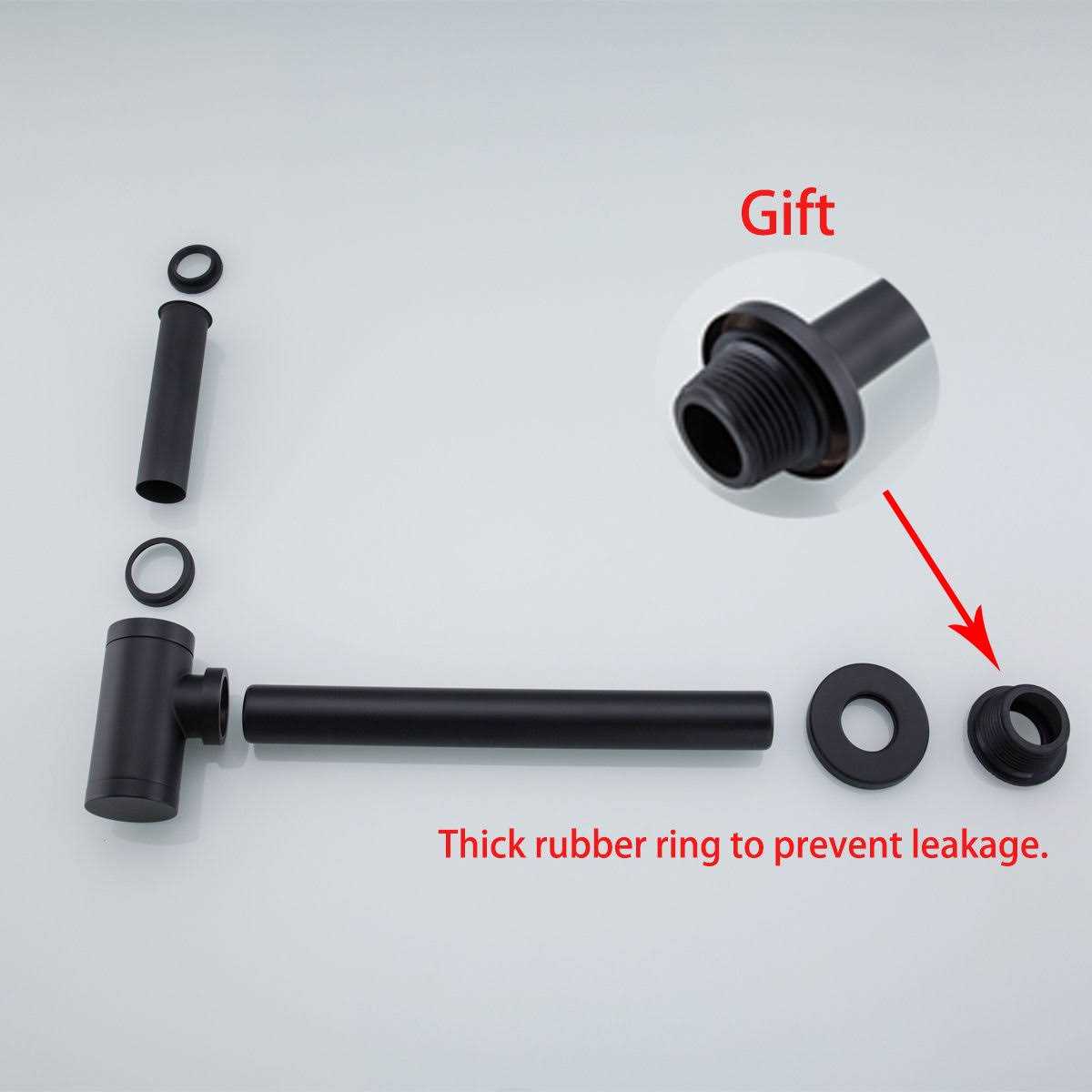 Random Brass Contemporary Round Bottle P Trap 1 1/4,Basin Sink Waste Drain P Trap Kit - Image 3