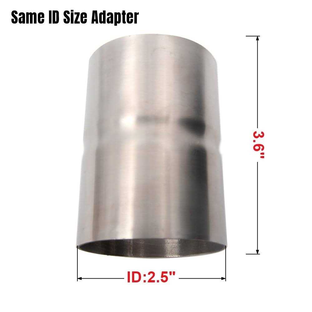 Universal ID 2.5 to ID 2.5 Stainless Steel Exhaust Reducer Adapter Coupler Pipe - Image 4