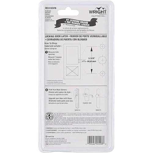Wright Products VK333X3FB Keyed Push Button Latch - Image 3