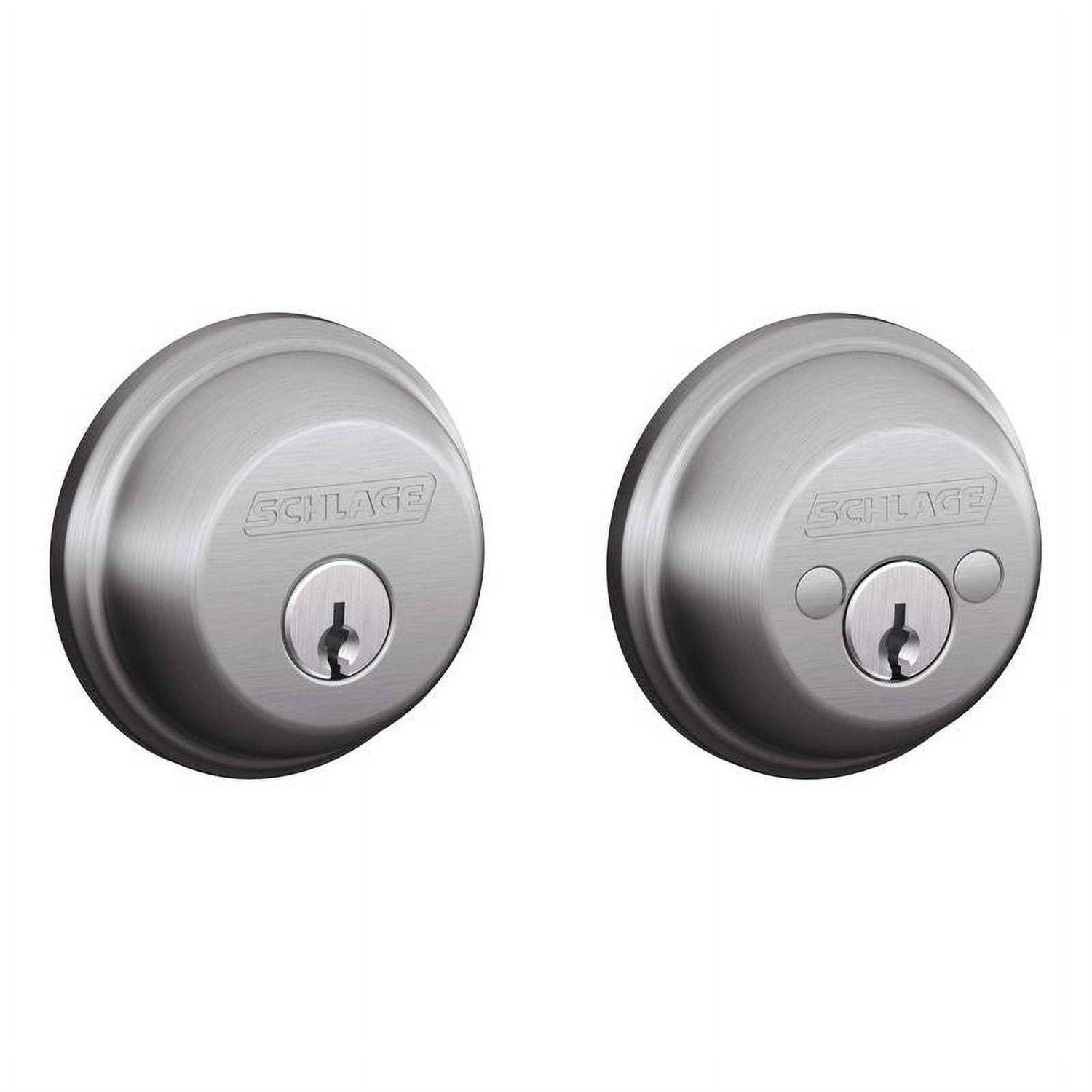 Schlage Satin Chrome Zinc Double Cylinder Deadbolt - Image 3