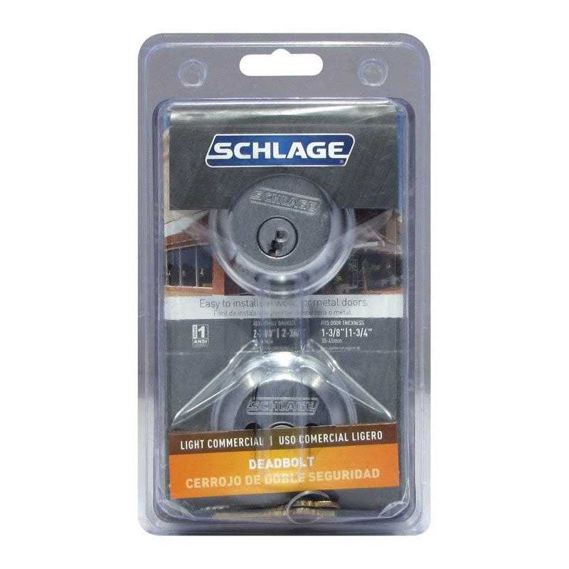 Schlage Satin Chrome Zinc Double Cylinder Deadbolt - Image 4