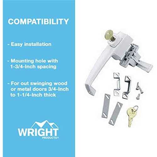 Wright Products Vk333x3wh Keyed Push Button Latch - Image 3