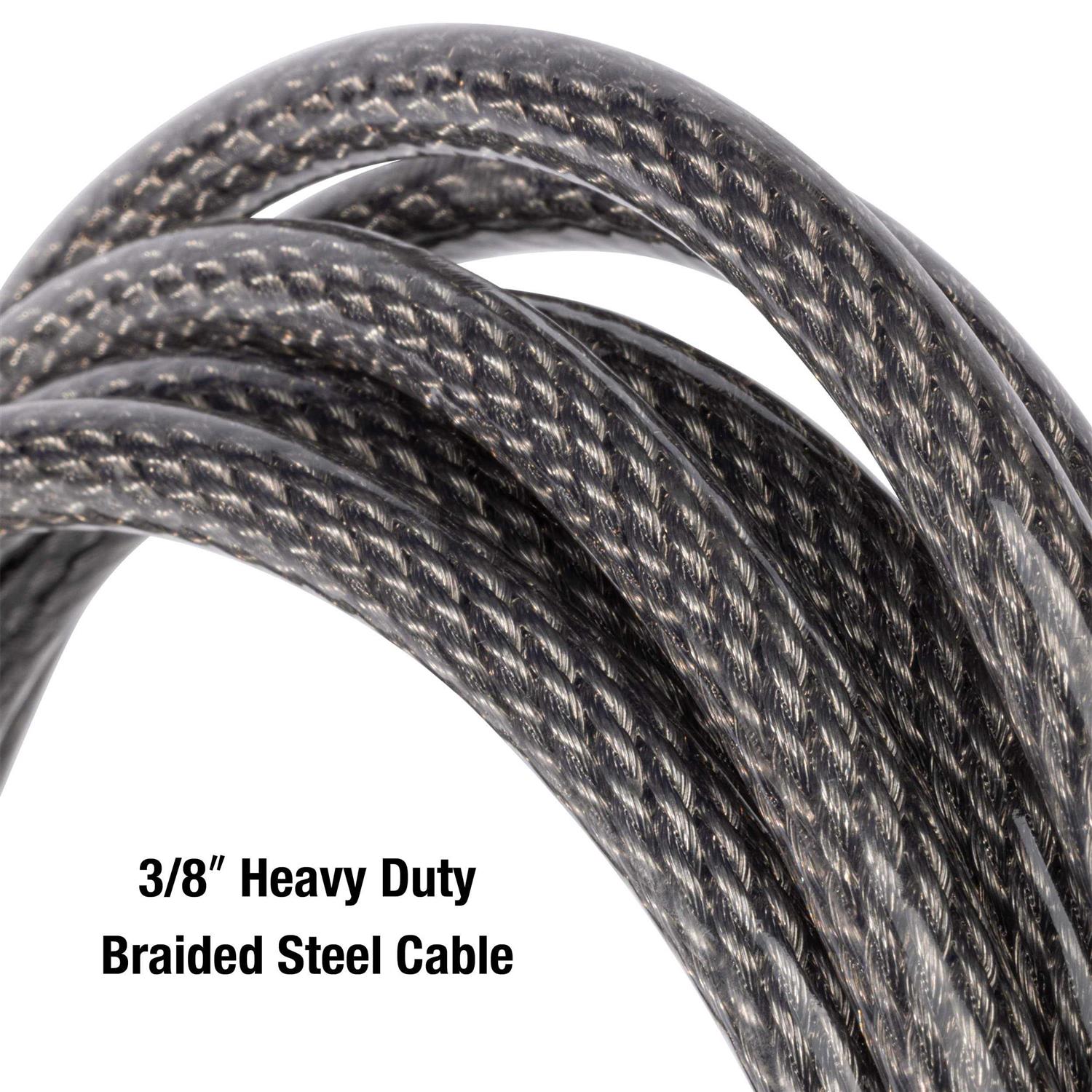 Master Lock 3/8 in. D x 360 in. L Vinyl Coated Steel Flexible Braided Steel Cable - Image 5