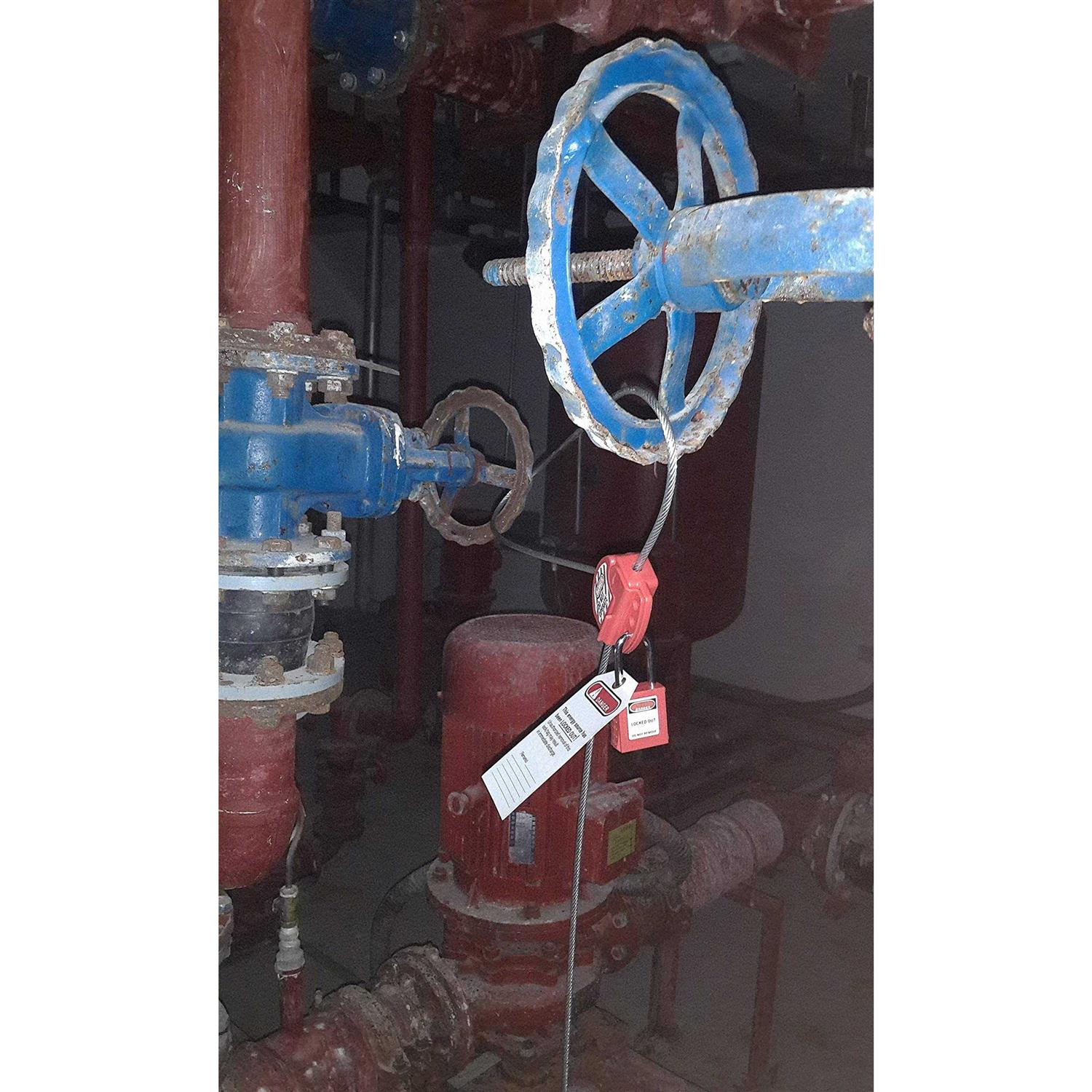 Adjustable Cable Lockout with Vinyl Coated,1/4 Diameter - Image 4