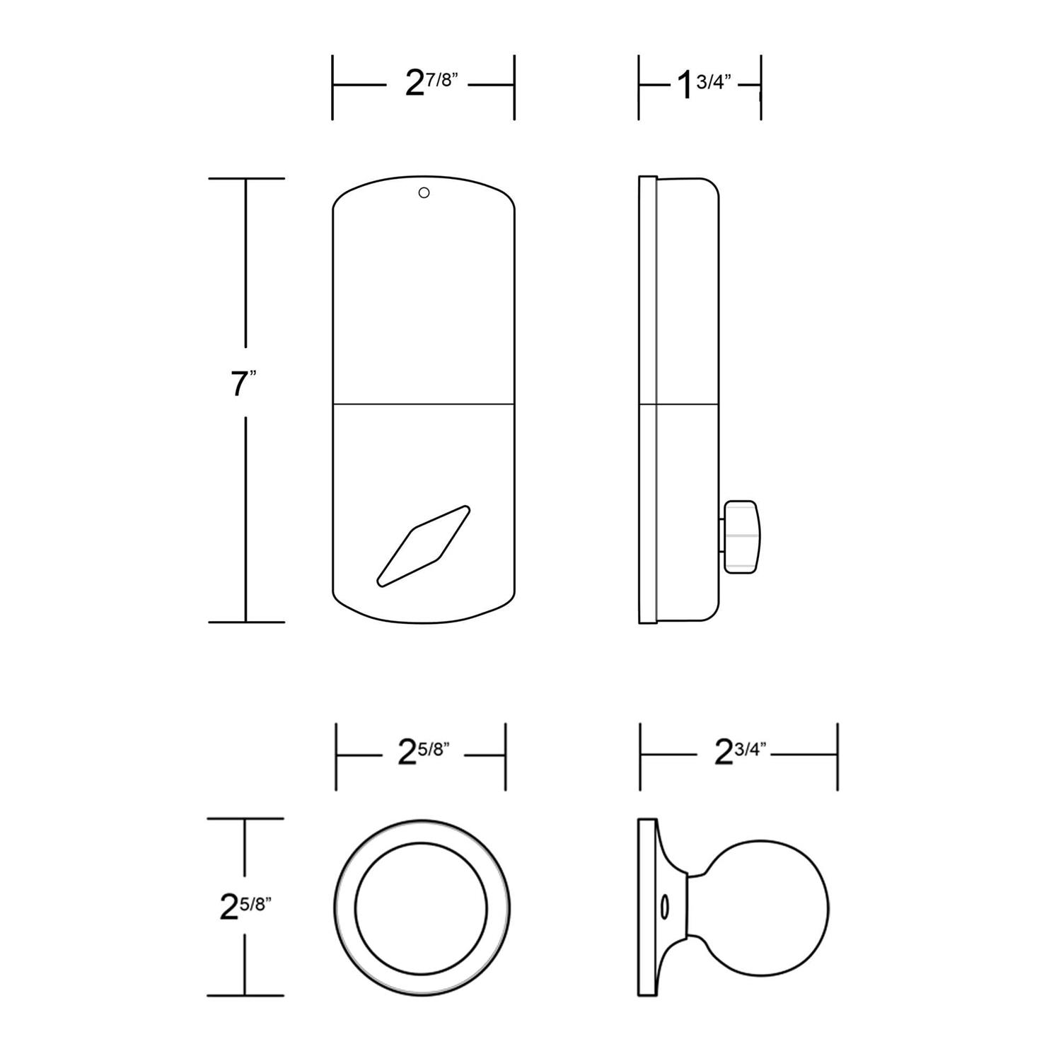 Milocks BXF-02OB Digital Deadbolt Door Lock and Passage Handleset Combo with Keyless Entry via Remote Control and Keypad Code fo - Image 4
